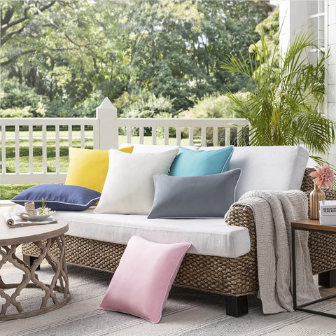 Phantoscope fade-resistant yellow pillow cover, maintains color in sun exposure.