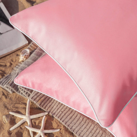 Phantoscope hidden zipper pink pillow cover for clean, easy insertions
