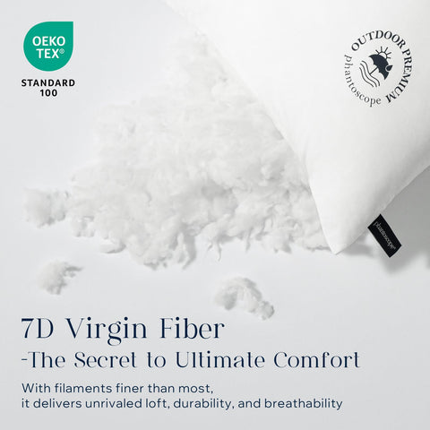 Phantoscope outdoor pillow insert virgin fiber filling provides soft lasting cushion