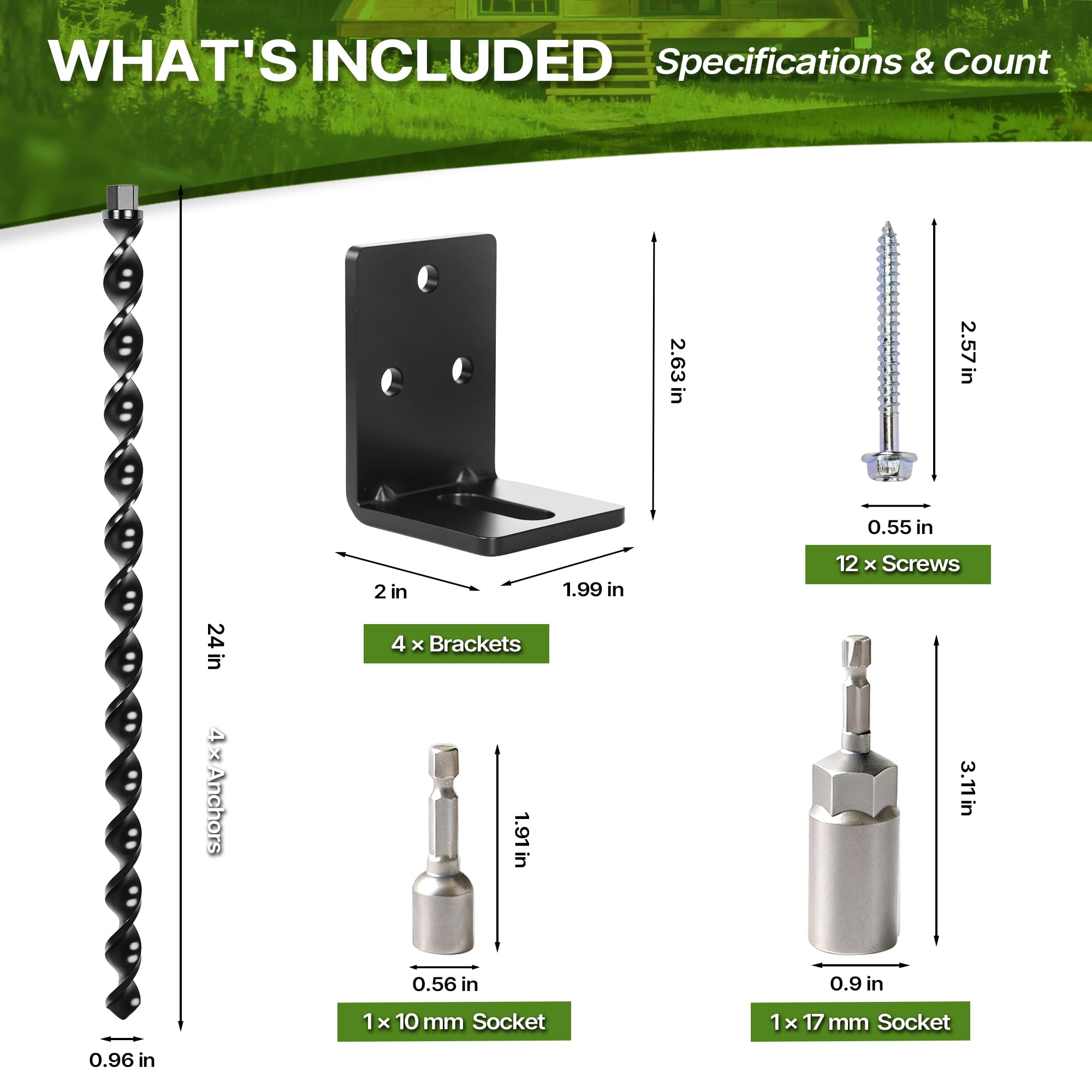 PHATRIP ground anchors suit sheds, carports, and other structures.