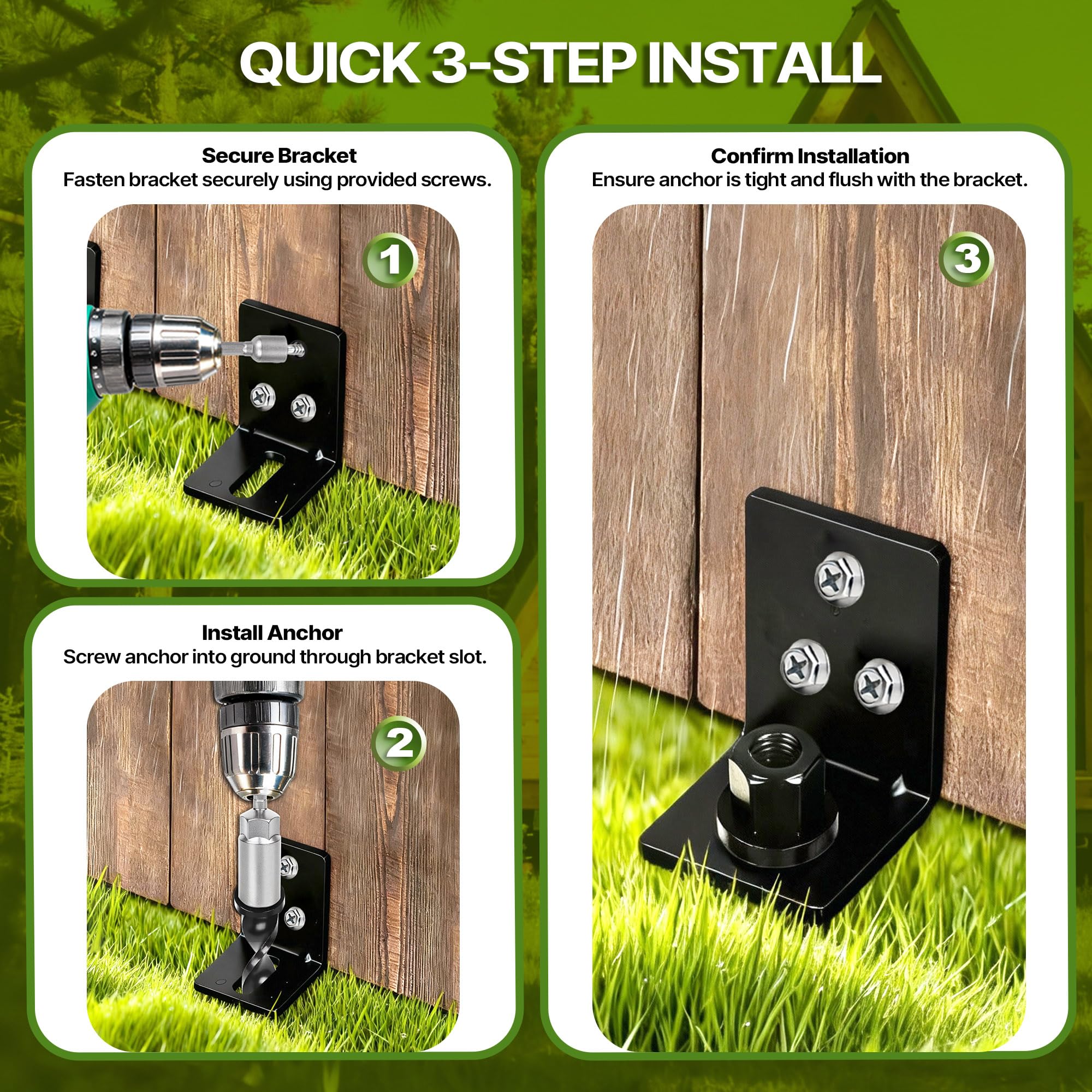 PHATRIP ground anchor tip enables easy insertion into soil.
