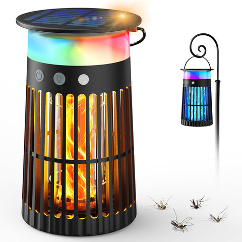 PhatroyYee Solar Bug Zapper Outdoor front view, compact design ideal for patios and small backyards.