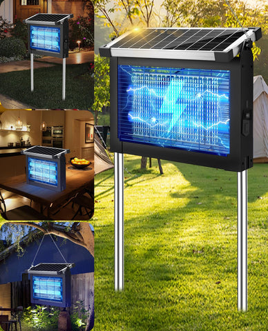 PhatroyYee solar bug zapper outdoors attracting insects for a peaceful evening