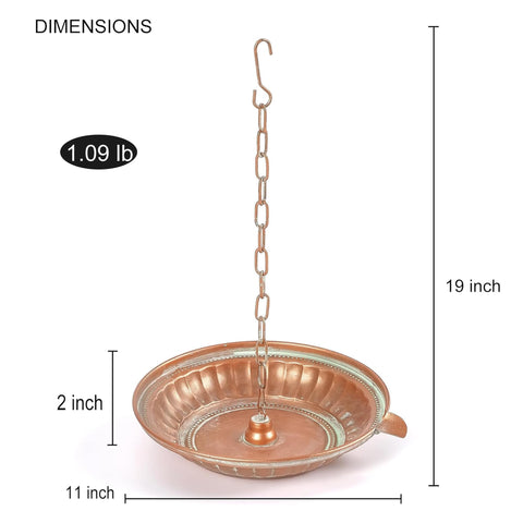 Phaxth ground-based basin with pebbles adds weight and reduces splash.