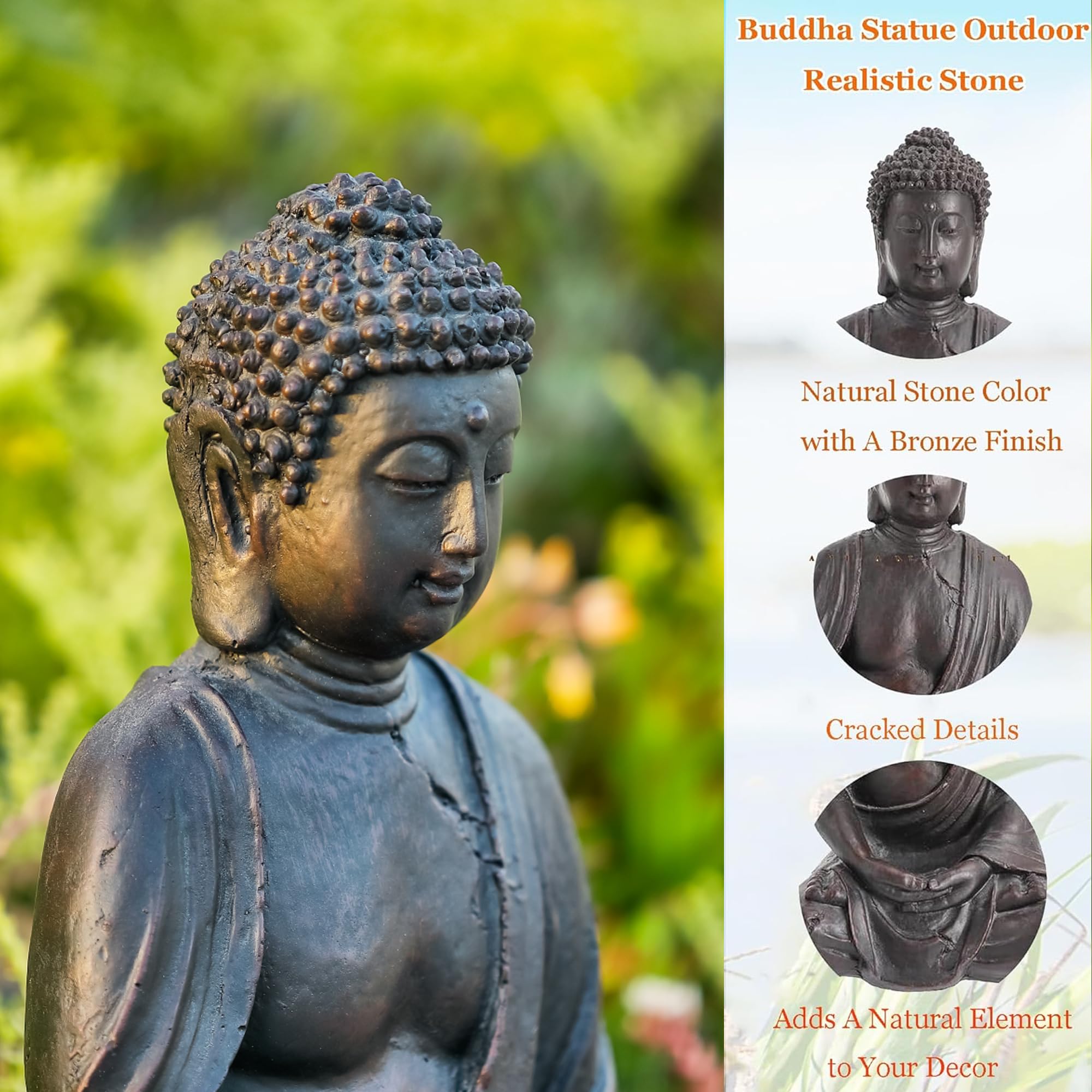 Phaxth indoor meditation room Buddha statue complements serene interiors.