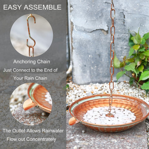 Phaxth matte coppery finish adds elegant, rust-resistant garden accent.
