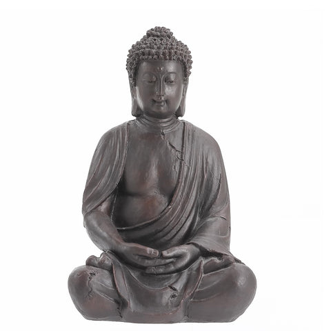 Phaxth 15-inch outdoor Buddha statue with bronze finish for durable garden decor.