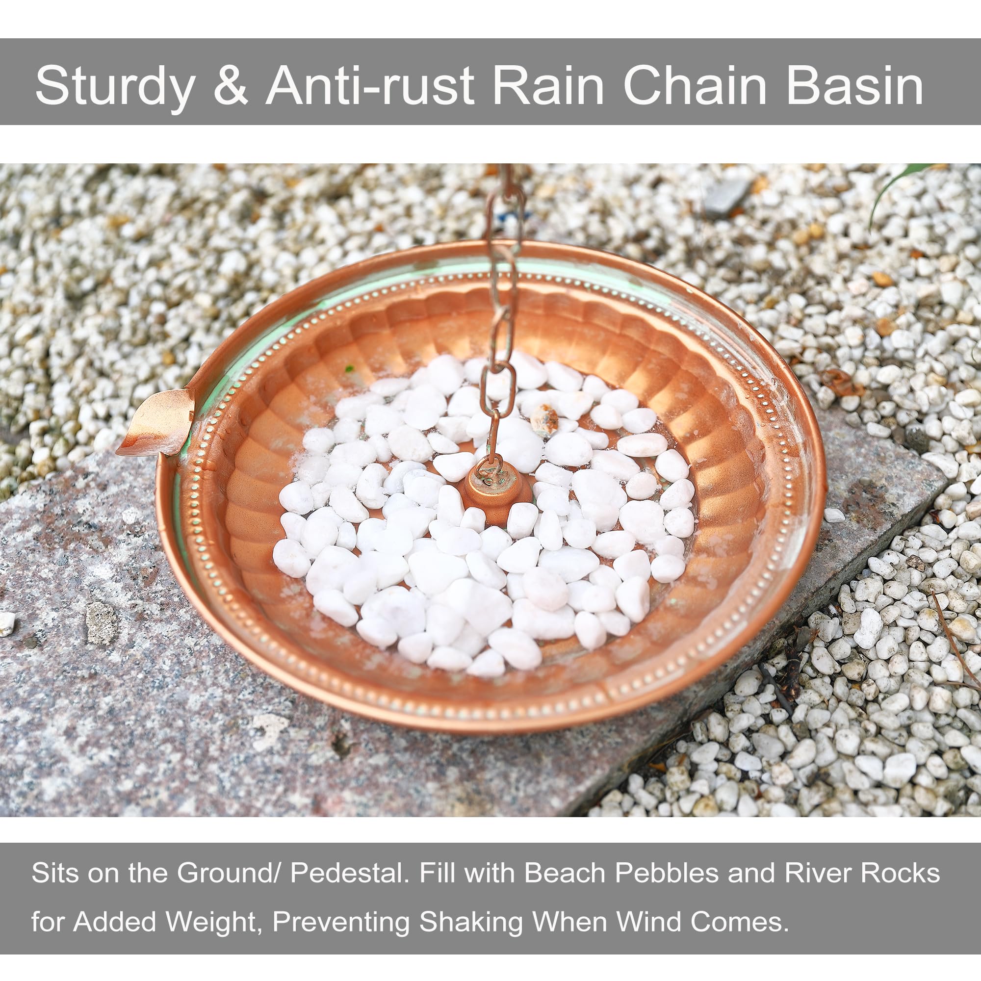 Phaxth outdoor water feature doubles as decorative birdbath when placed in a yard.
