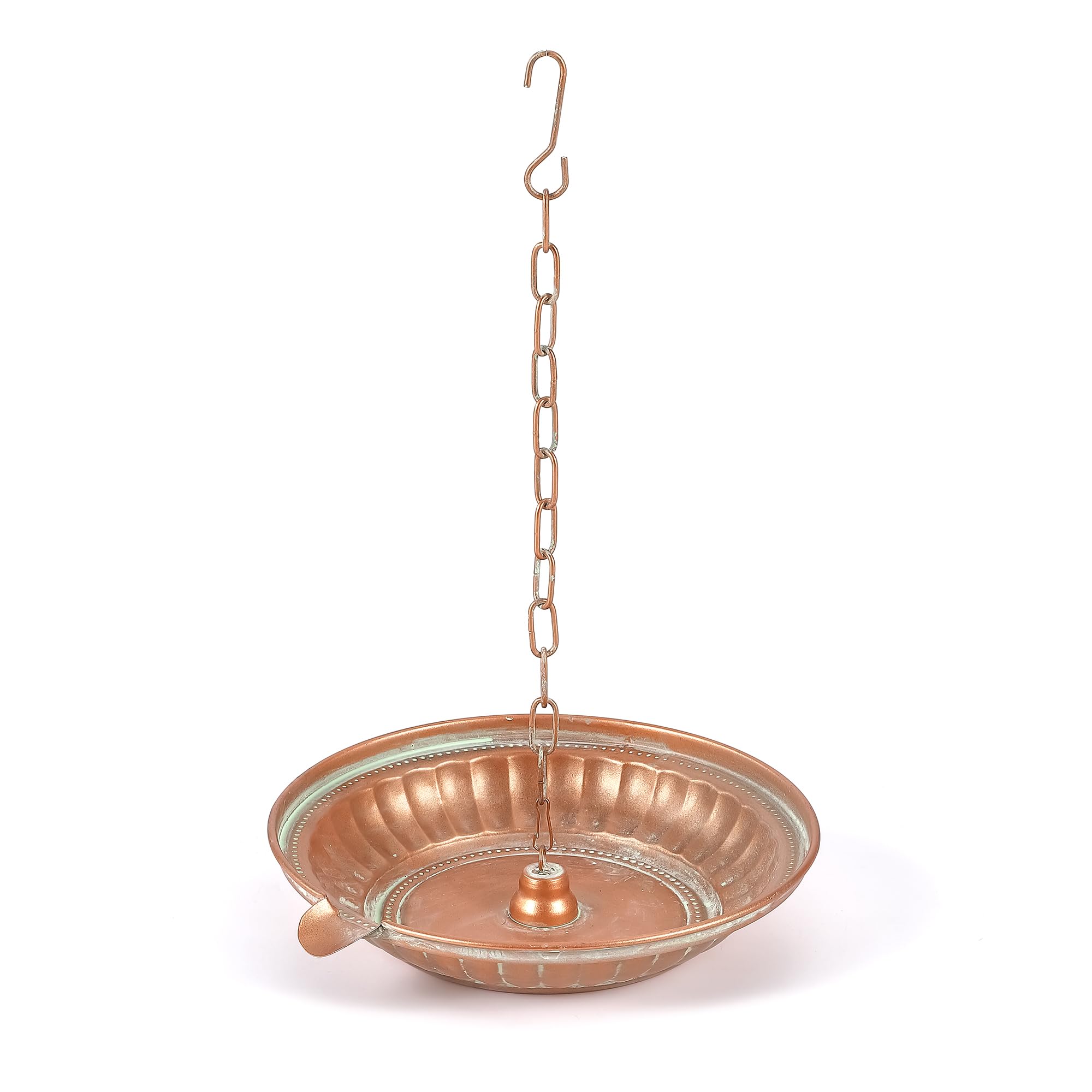 Phaxth rain chain anchoring basin 11dia catches overflow and protects porch flooring.