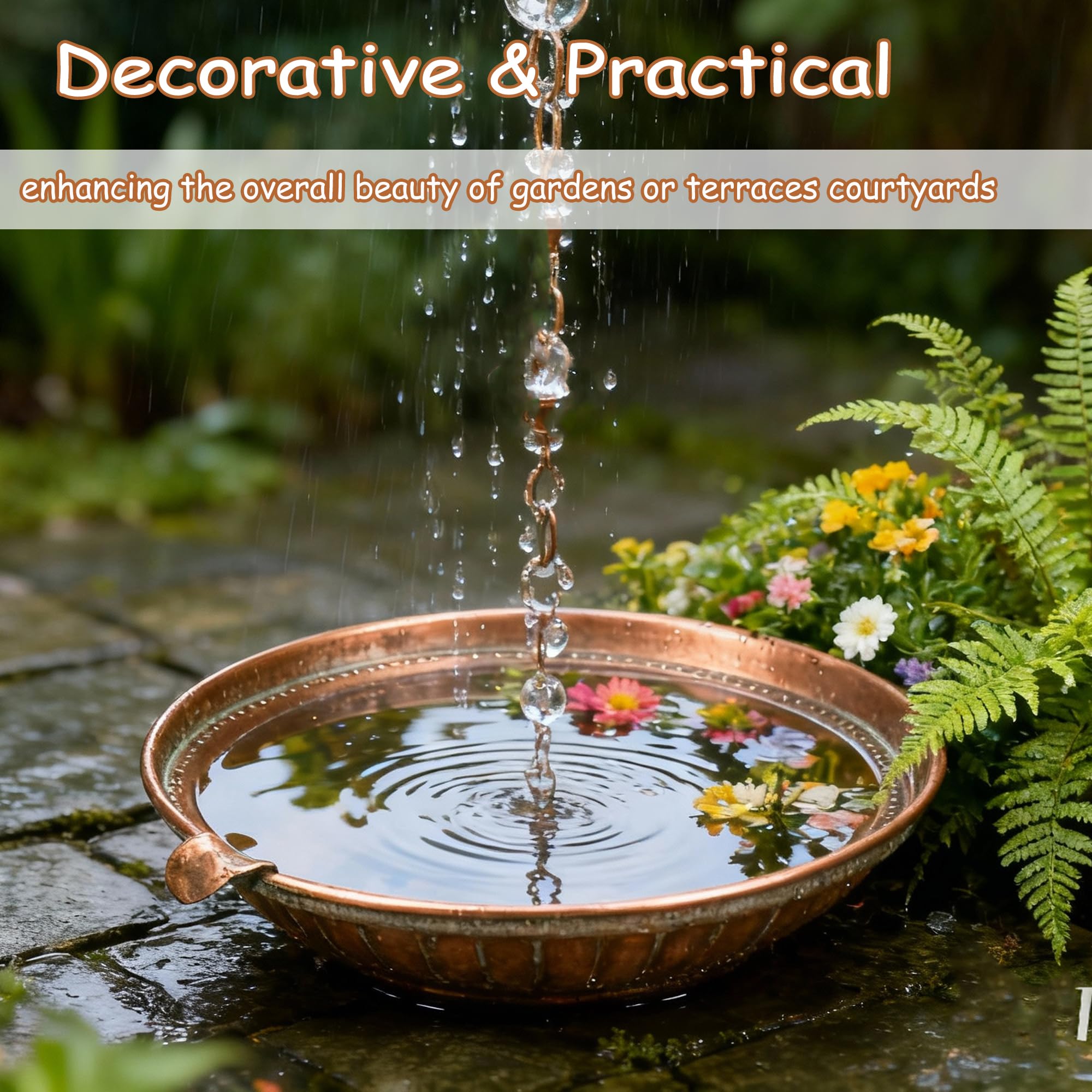Phaxth rain chain basin with patina hammered texture enhances outdoor décor and durability.