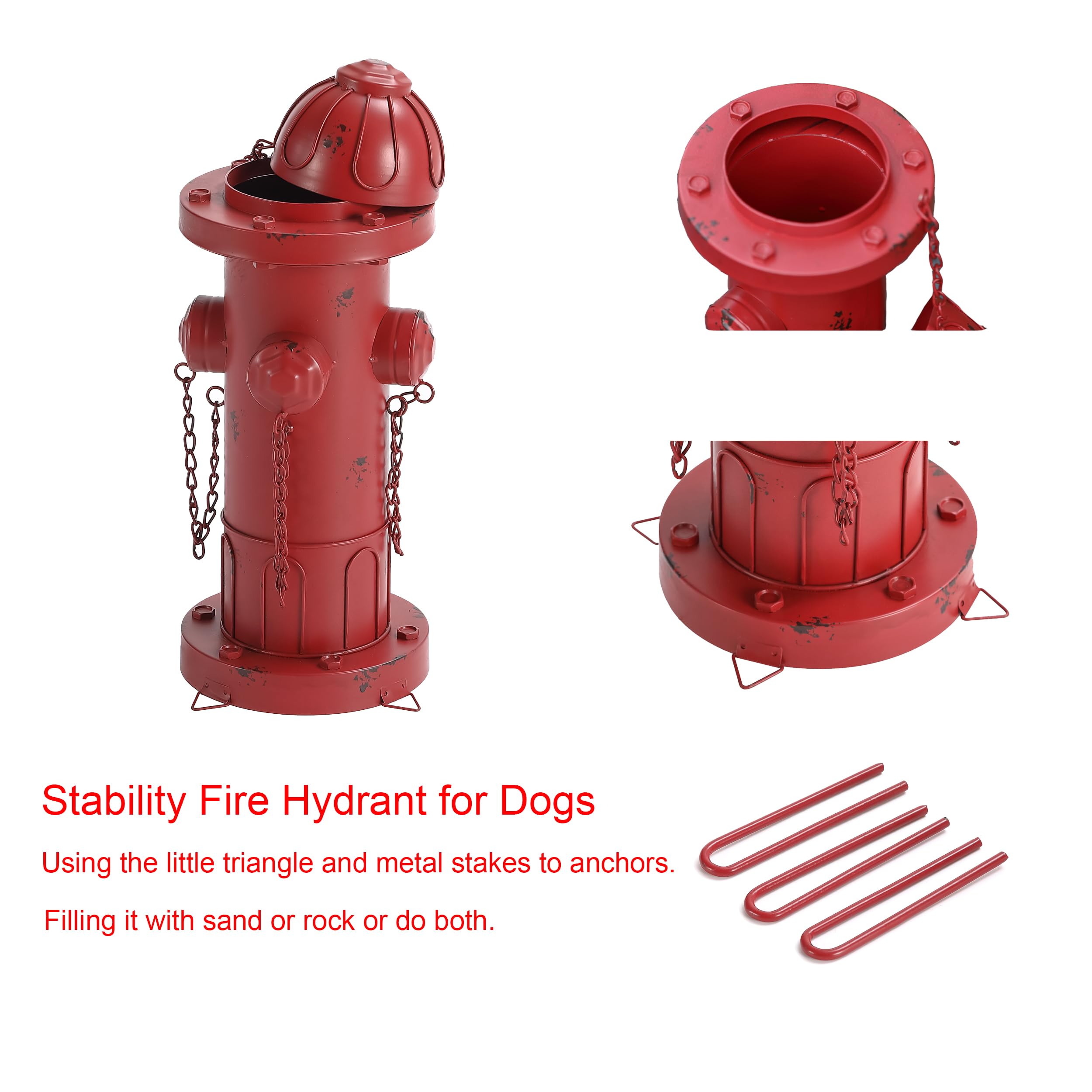 Phaxth vintage fire hydrant garden decor enhances curb appeal.