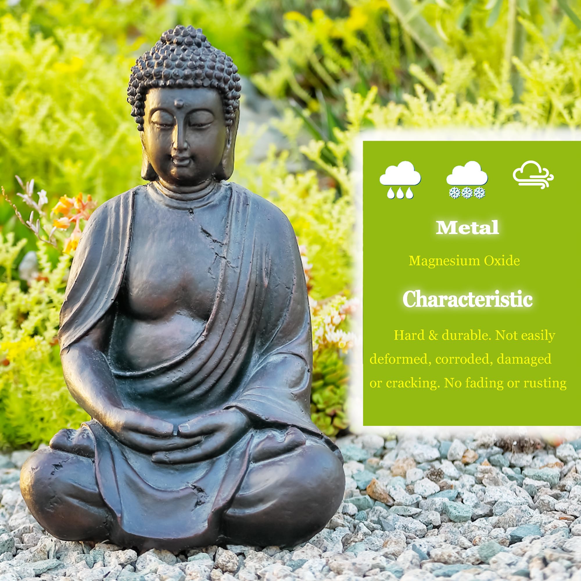 Phaxth Buddha statue for yard or patio decor to elevate outdoor spaces.