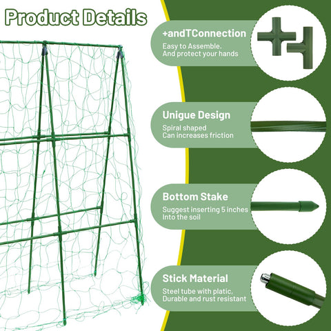 PHENEAHILL A-frame trellis mounted in raised bed enables vertical space optimization.