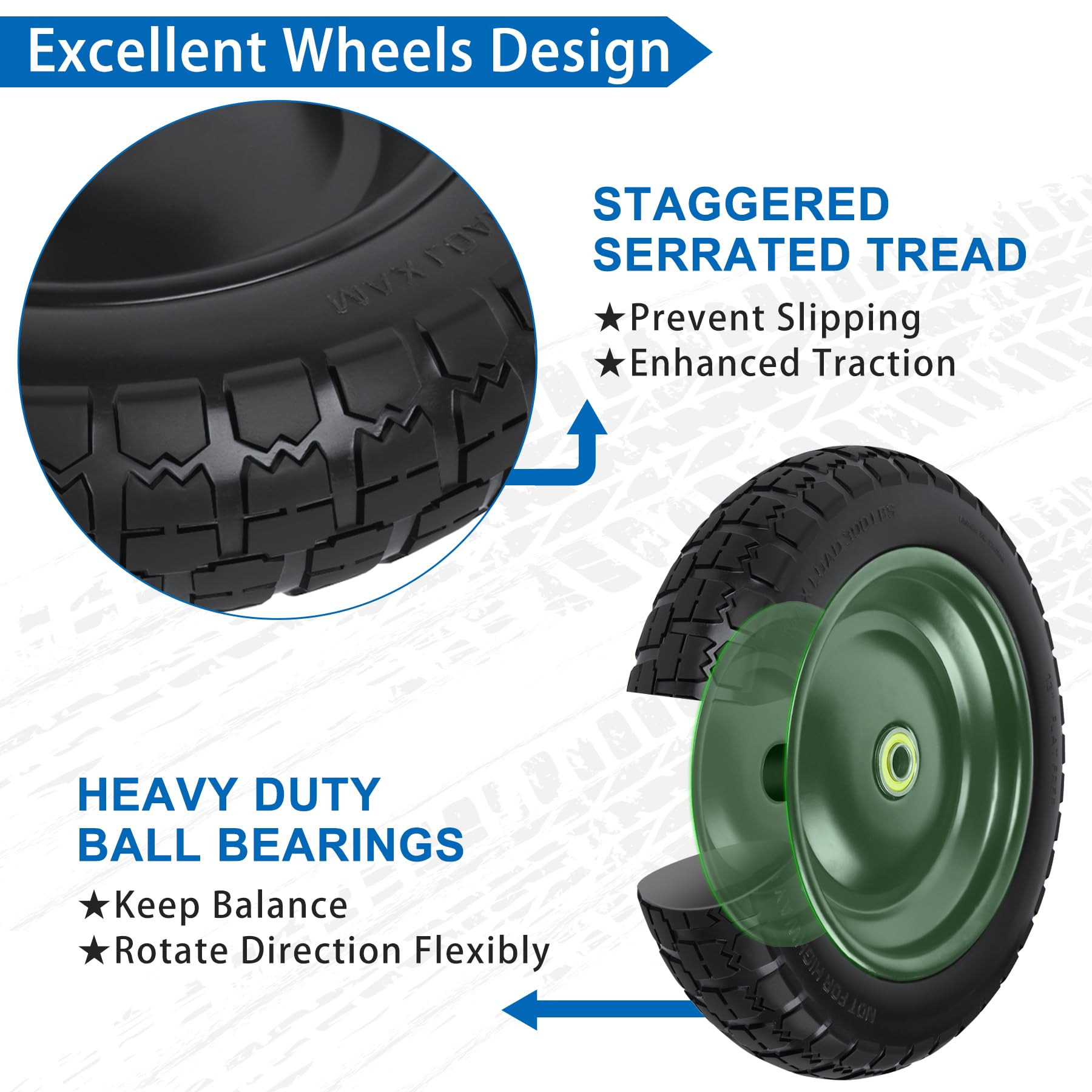 Phepetroll kit image highlighting spacers and pins for installation stability.