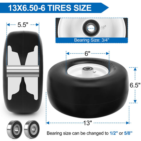 phepetroll adjustable hub adapter kit for 13x6-50-6 tires