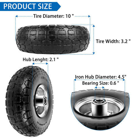 Phepetroll 5-8in axle bore compatible with universal garden carts.