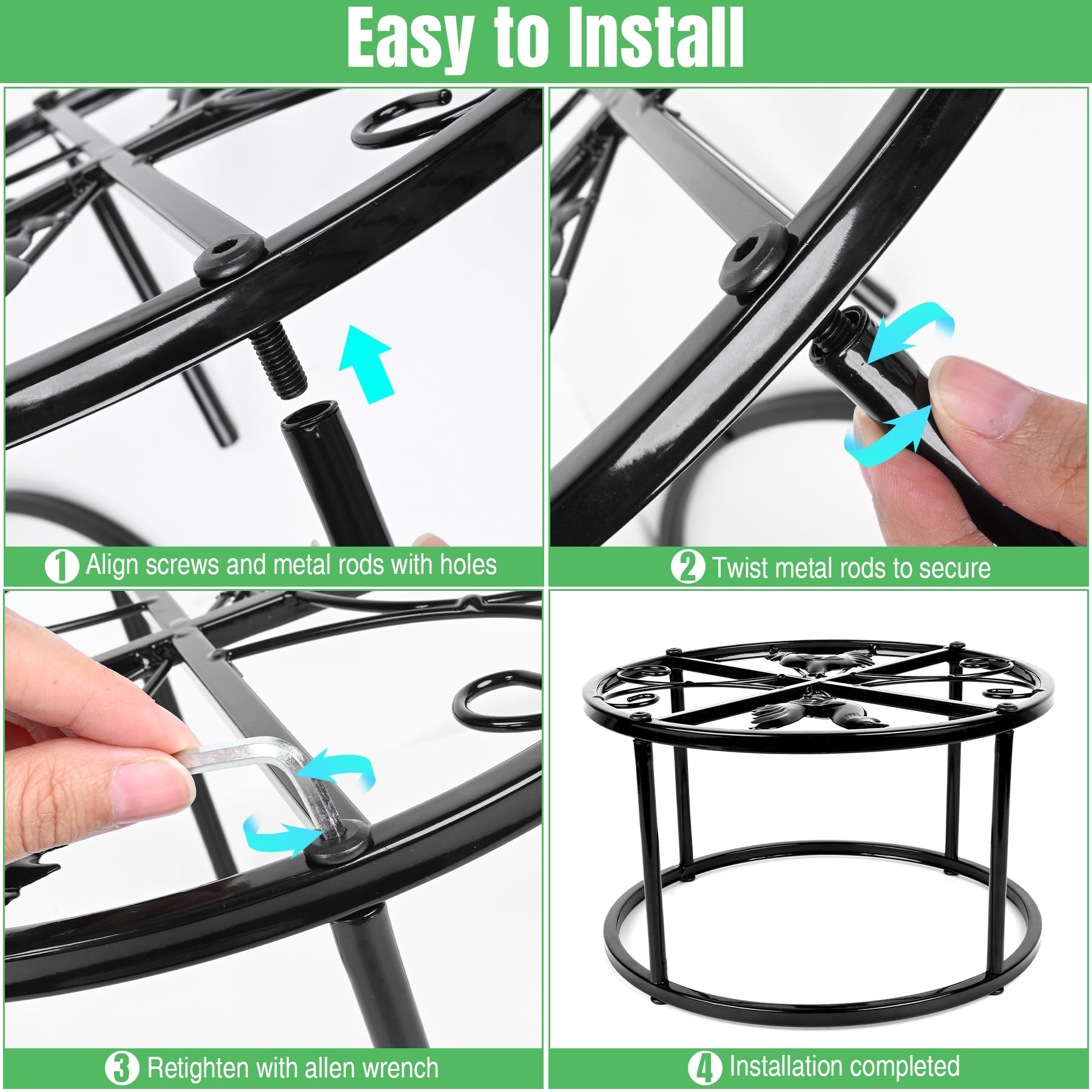 Phepetroll bucket stand with precise dimensions 11.4 by 6.9 inches