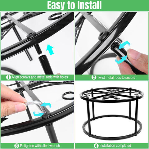 Phepetroll bucket stand with precise dimensions 11.4 by 6.9 inches