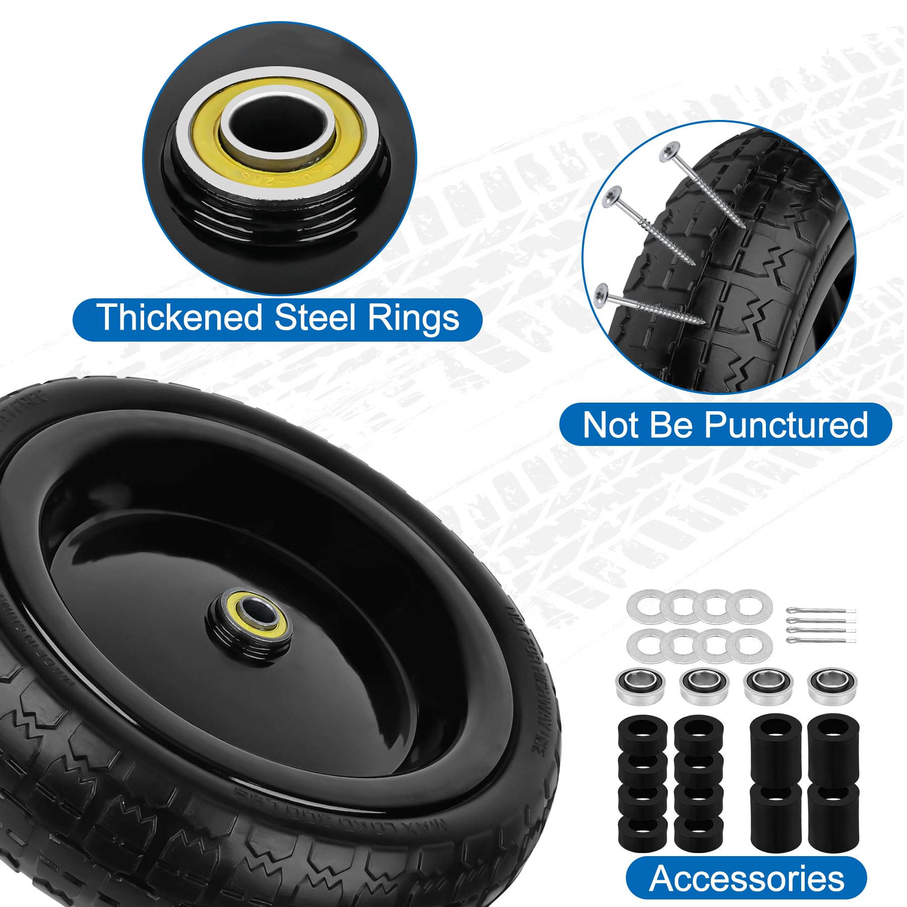 Phepetroll double-sealed bearings enable smooth rotation.
