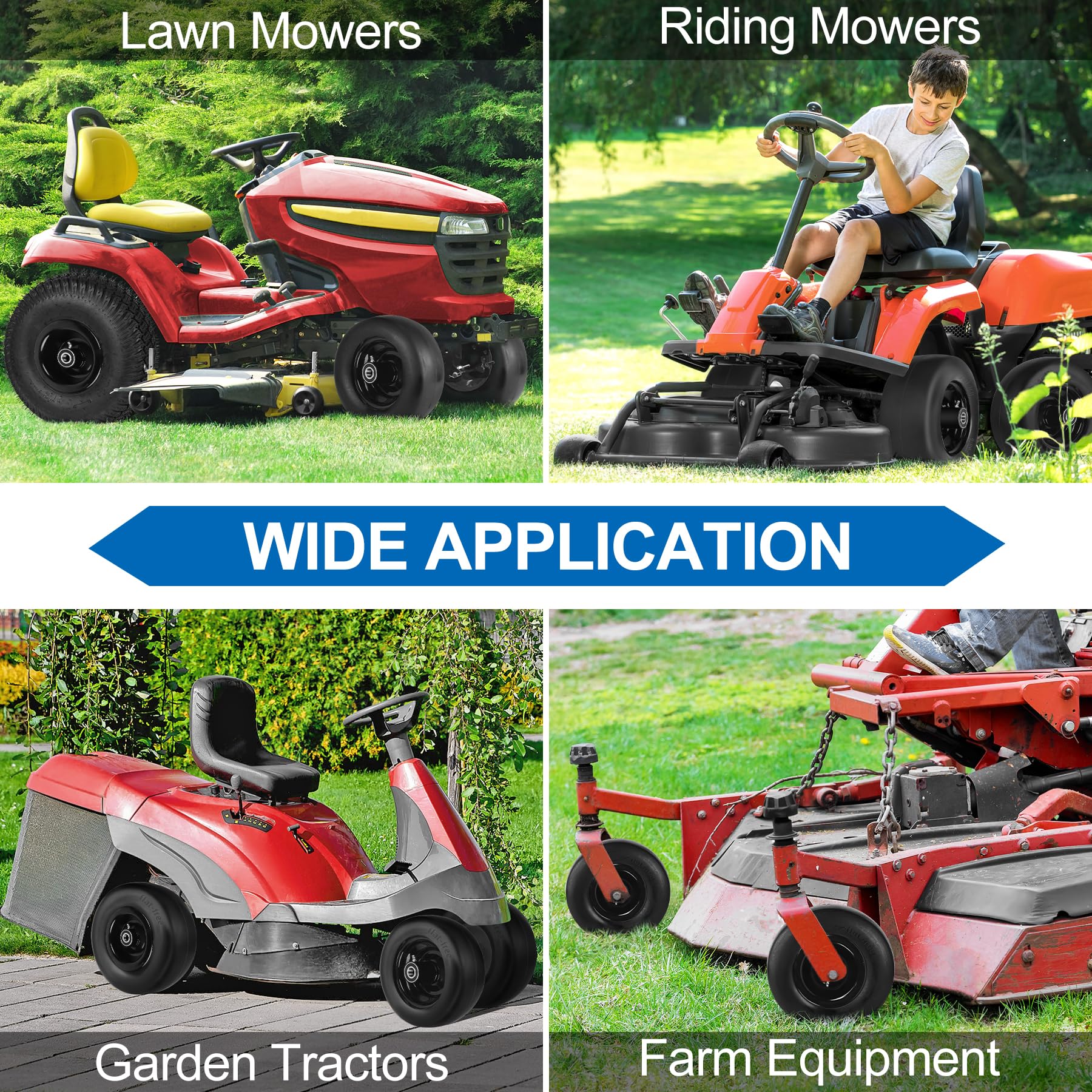 Phepetroll front tire in real-world lawn care use demonstrates durable performance