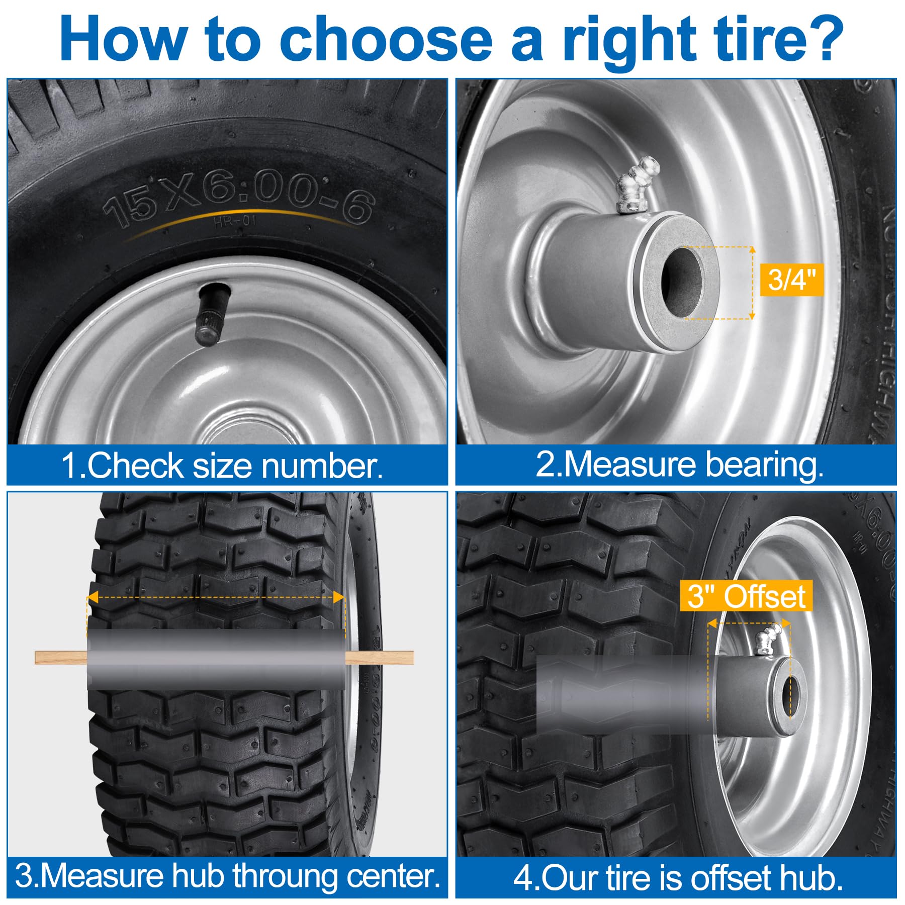 Phepetroll front tire on lawn mower fits multiple garden tractors.