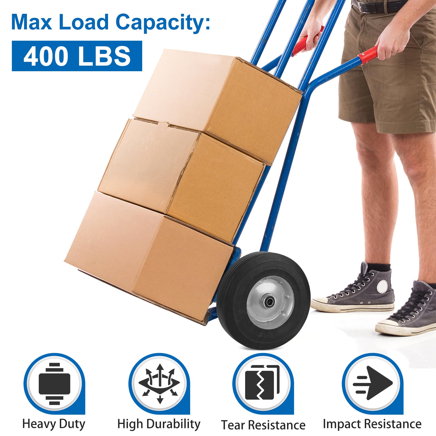 phepetroll heavy-duty wheel ensures reliable performance on grass, dirt, and cement.