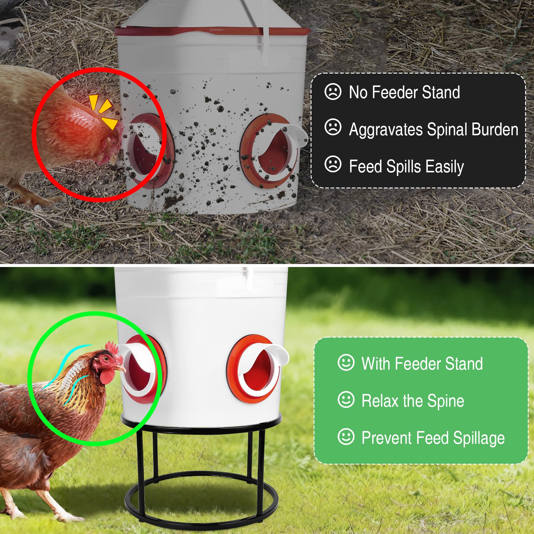 Phepetroll indoor/outdoor stand suitable for coop, garden, or patio use