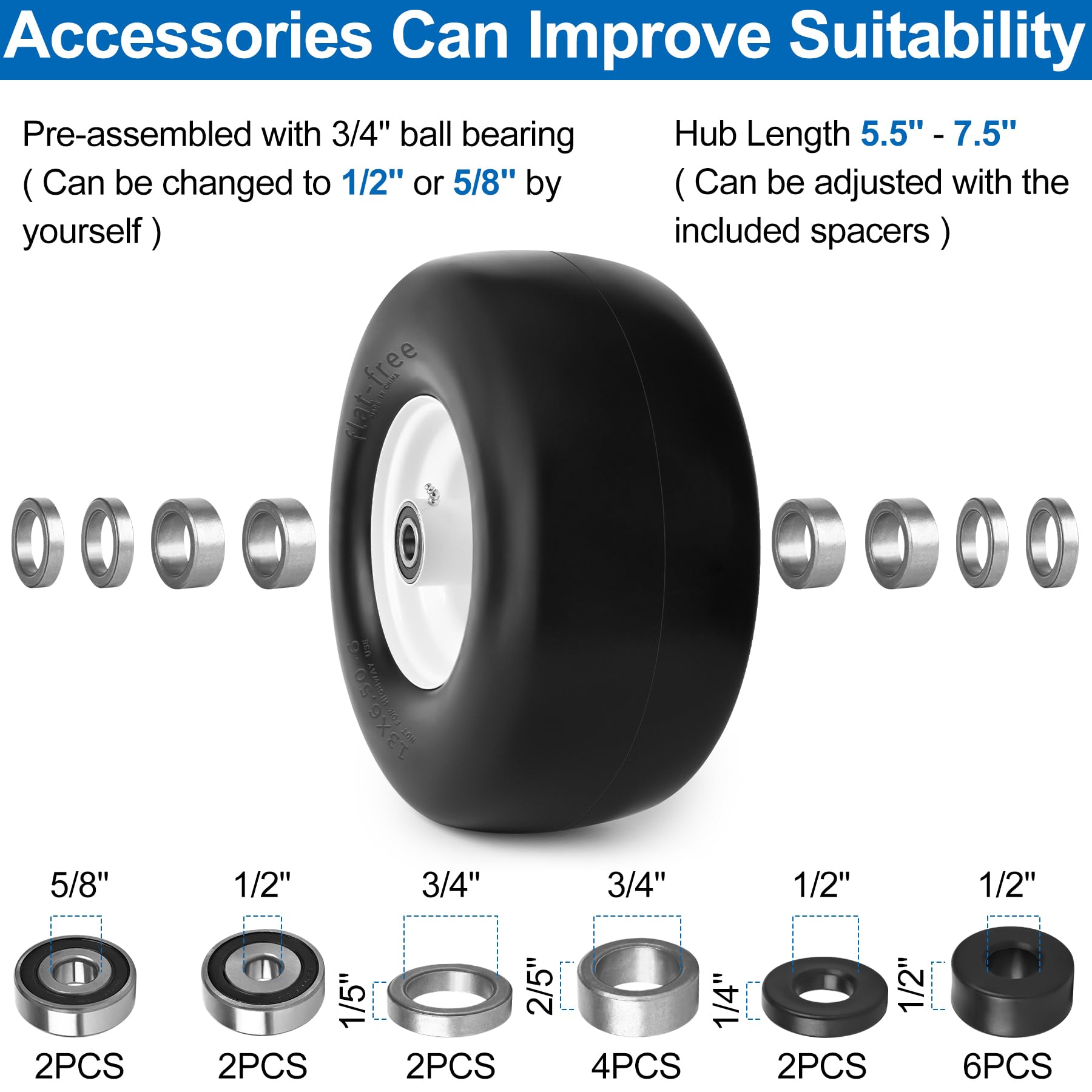 phepetroll puncture-resistant polyurethane tire with a solid core