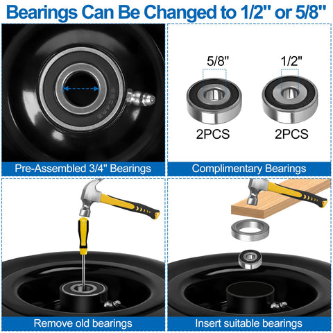 Phepetroll puncture-resistant solid tire for maintenance-free mowing sessions