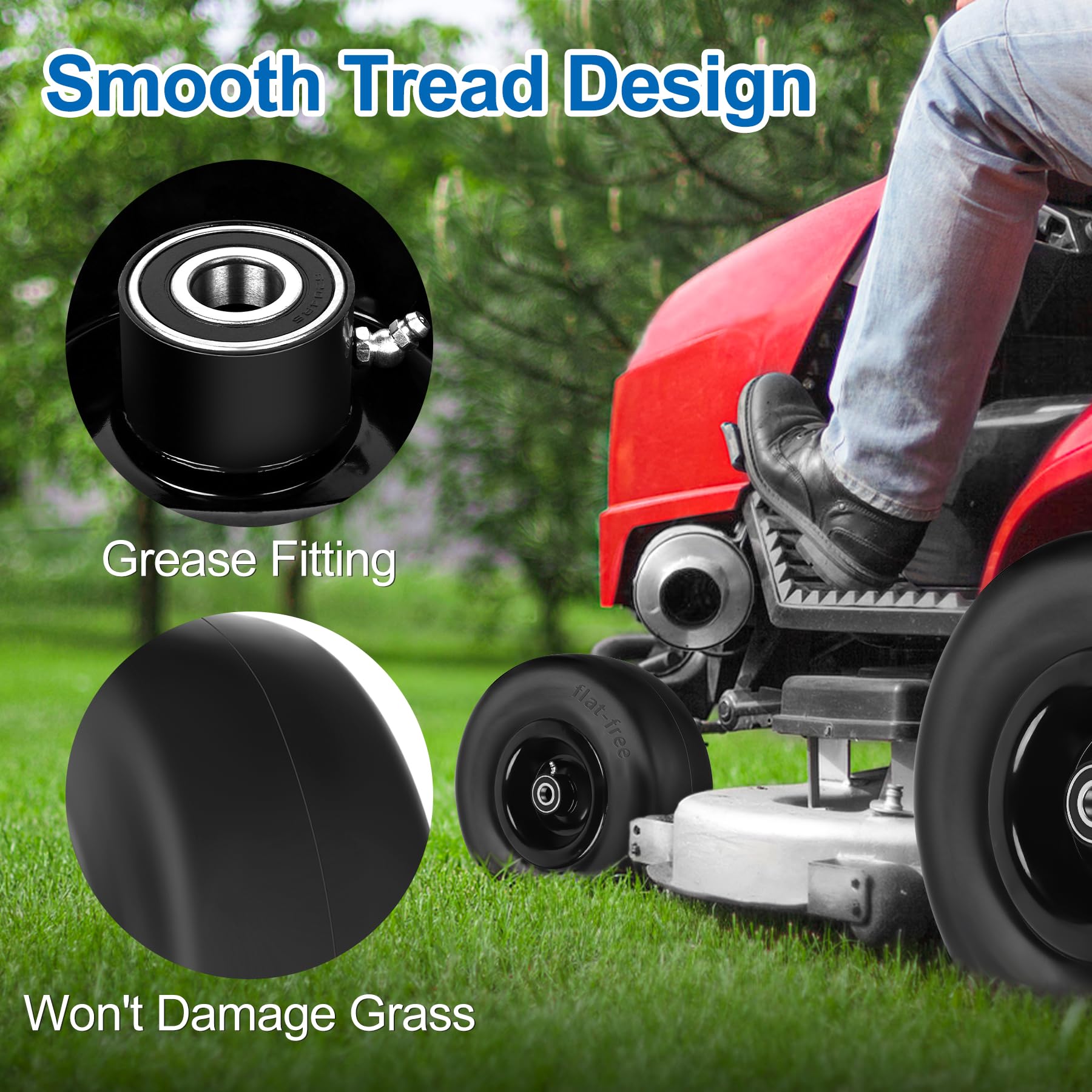 Phepetroll solid polyurethane tire combines resilience with easy maintenance