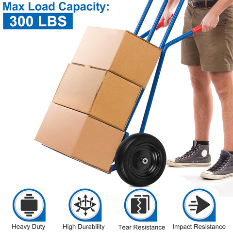 Phepetroll 2-pack tires fit hand trucks, dollies, and yard trailers.