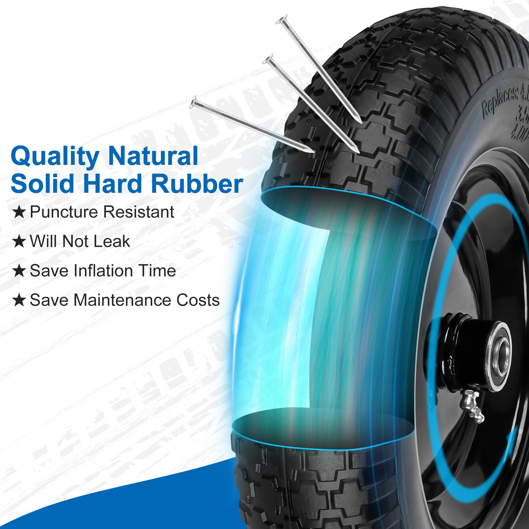 Phepetroll wheel tires fit hand trucks, dollies, and garden trailers.