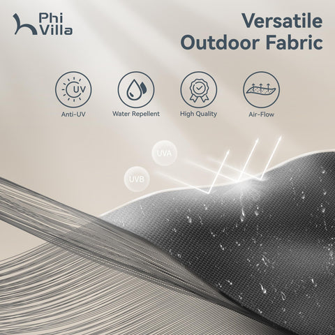 PHI VILLA 13ft umbrella base not included—requires compatible base for stability.
