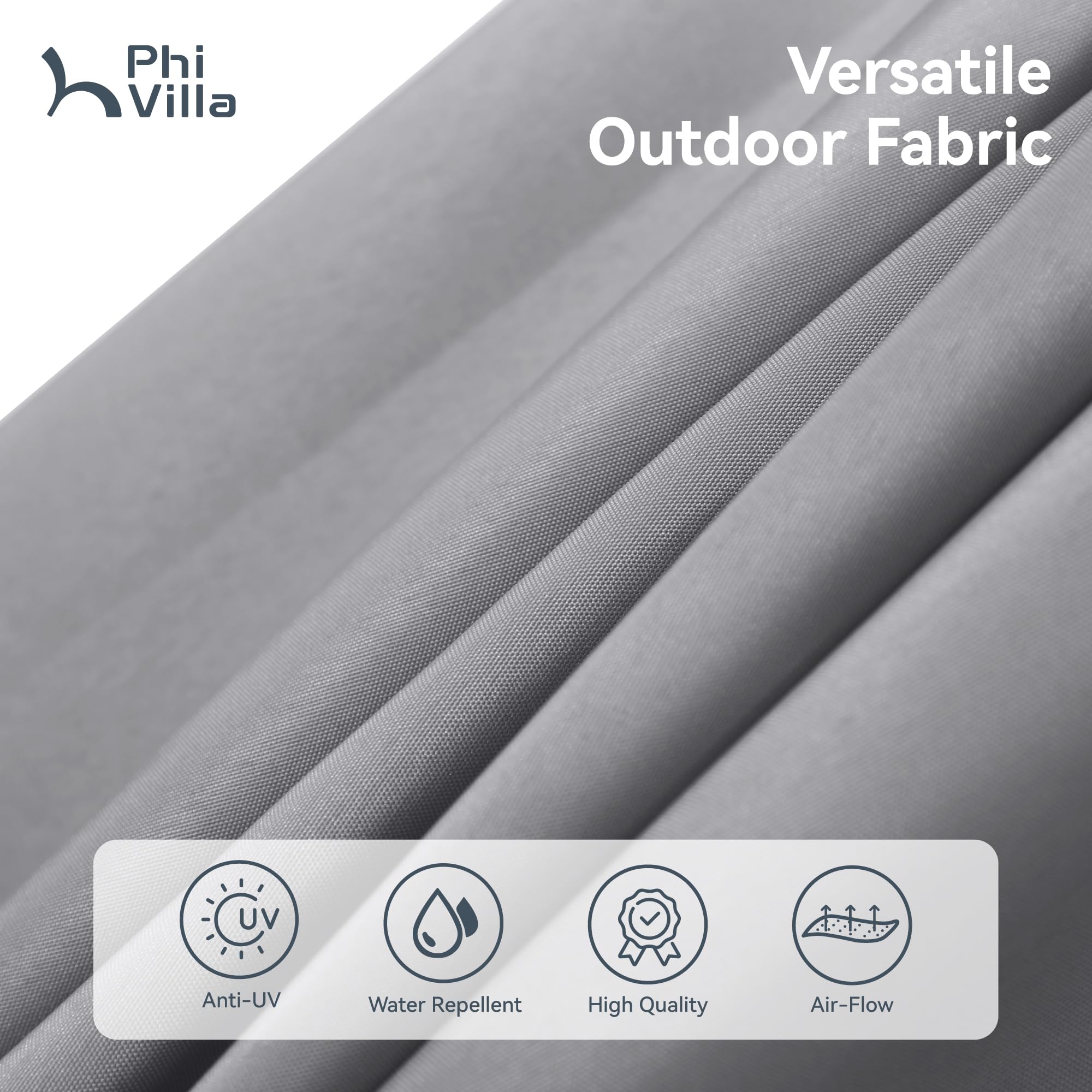 PHI VILLA base not included to fit flexible deck arrangements.