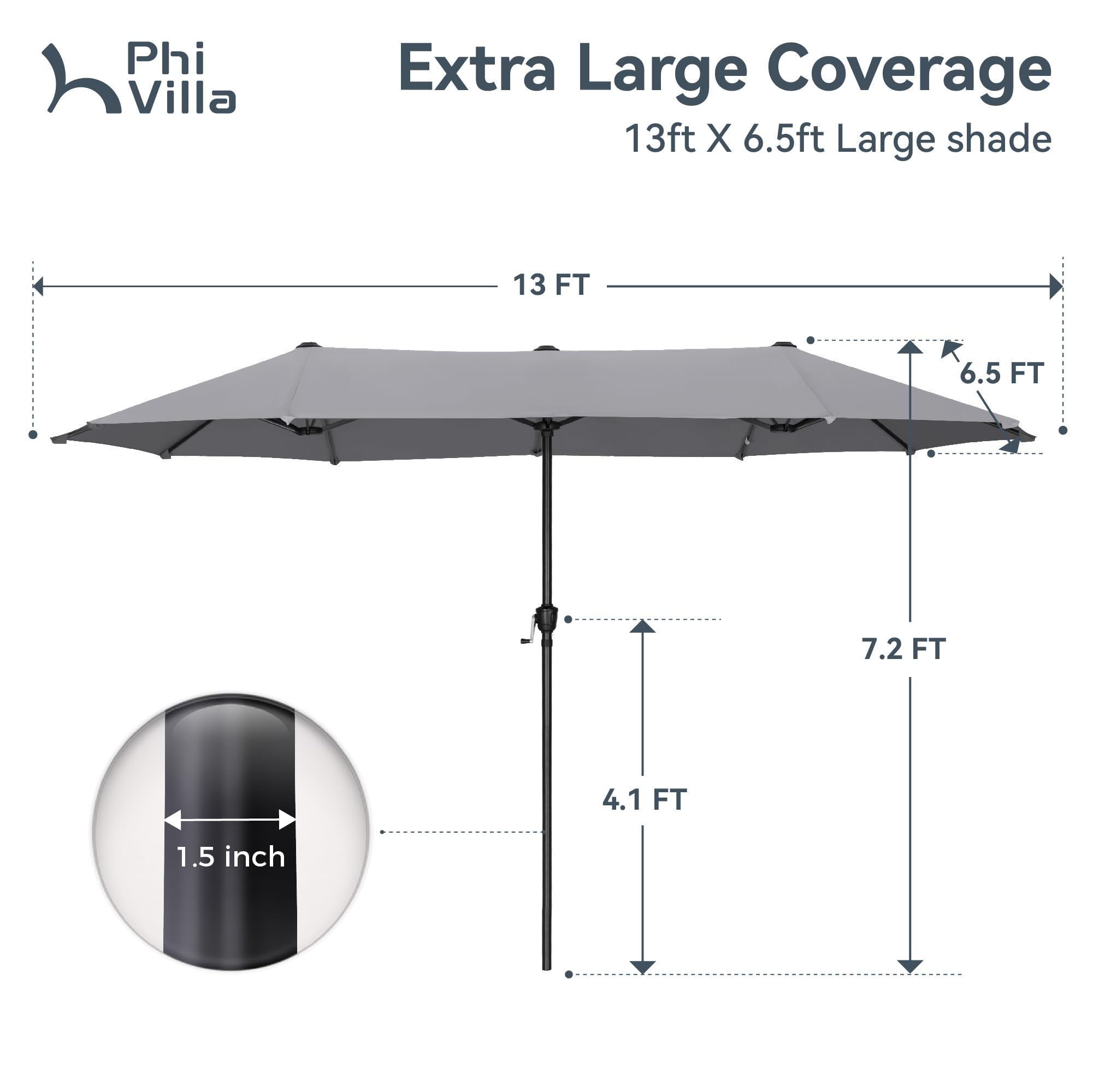 PHI VILLA crank lift system enables smooth opening and closing.