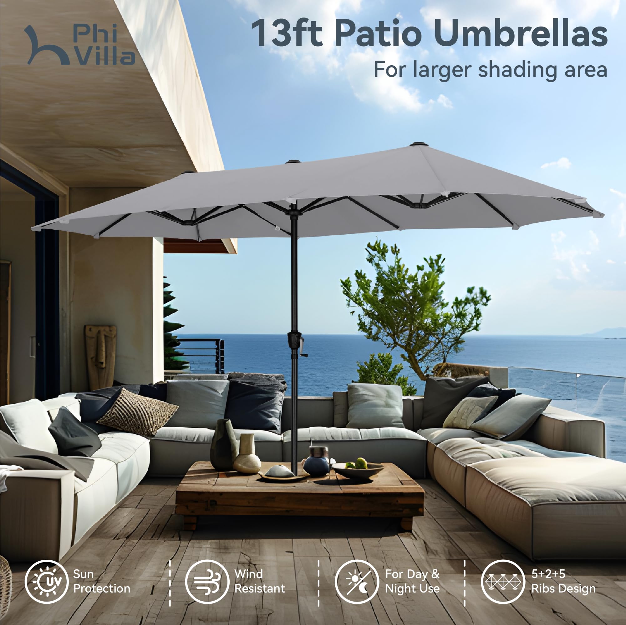 PHI VILLA outdoor setup ideal for patios, poolside, or beach gatherings.
