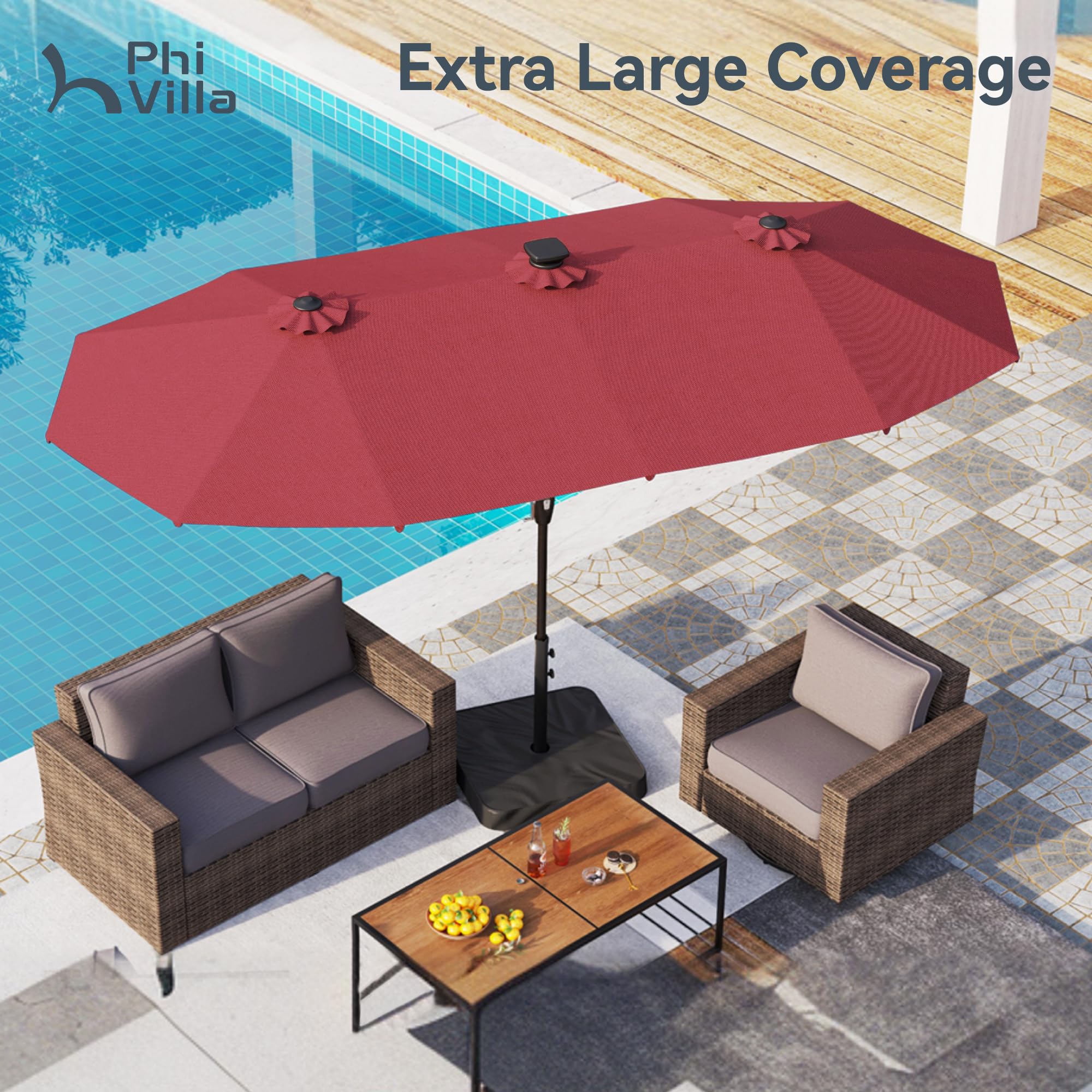 PHI VILLA rust-resistant steel pole for enhanced stability in windy conditions