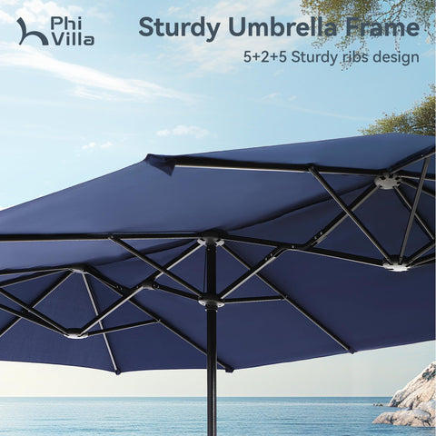 PHI VILLA rust resistant steel pole ensures lasting durability in outdoor use.