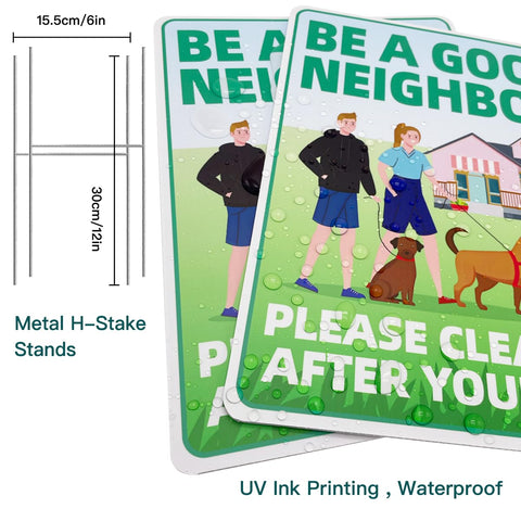Philoch two signs pack for notice-ready, visible message from all angles.