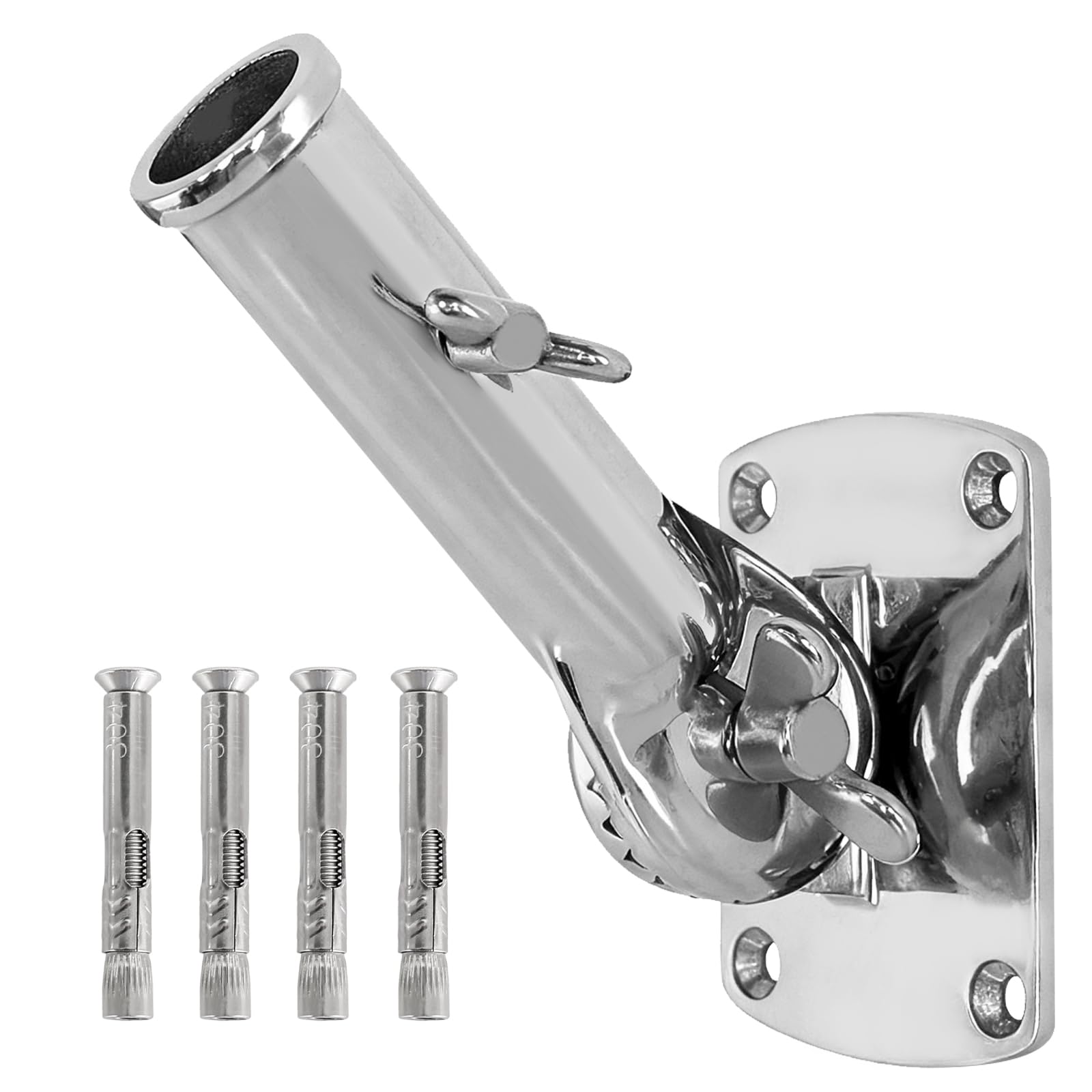PHITRIC 316 stainless flag pole holder ready for outdoor rust-free mounting.