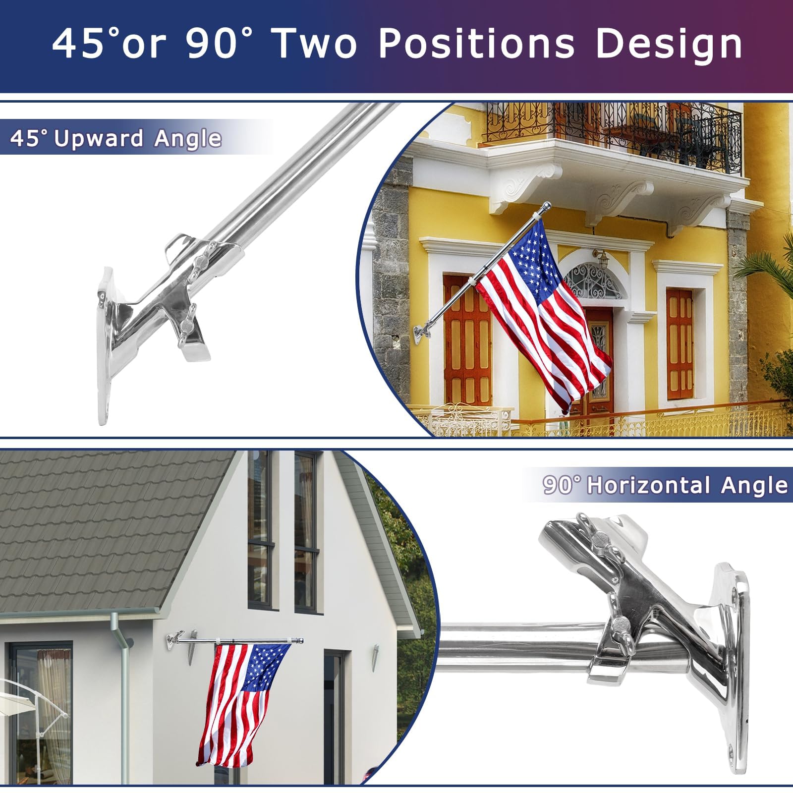 PHITRIC flag pole holder easy-install pack with expansion screws for quick setup.