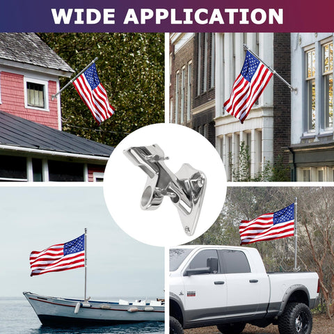 PHITRIC flag pole holder compatible with standard 1-inch flagpoles for easy replacement.
