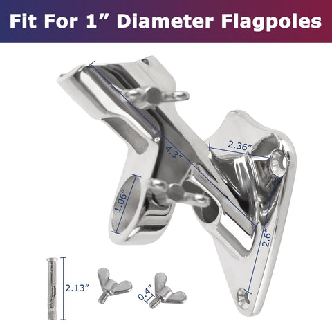 PHITRIC flag pole holder rust-resistant design helps outdoor longevity.
