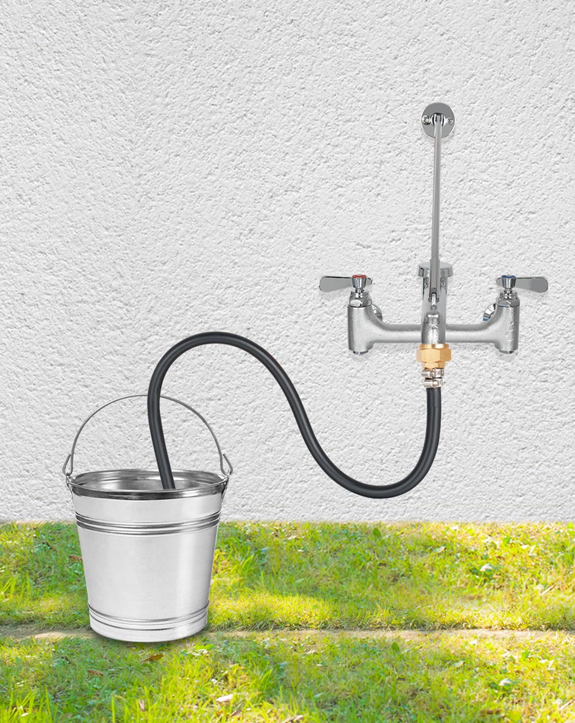 Easy setup with 3/4-inch inlet and plain end outlet on Phivan hose