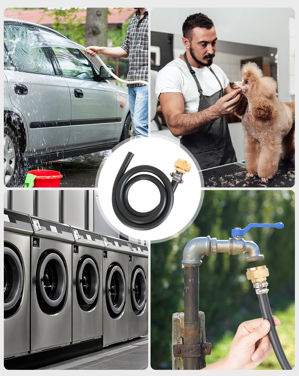 Phivan mop sink hose application in janitorial and commercial settings.