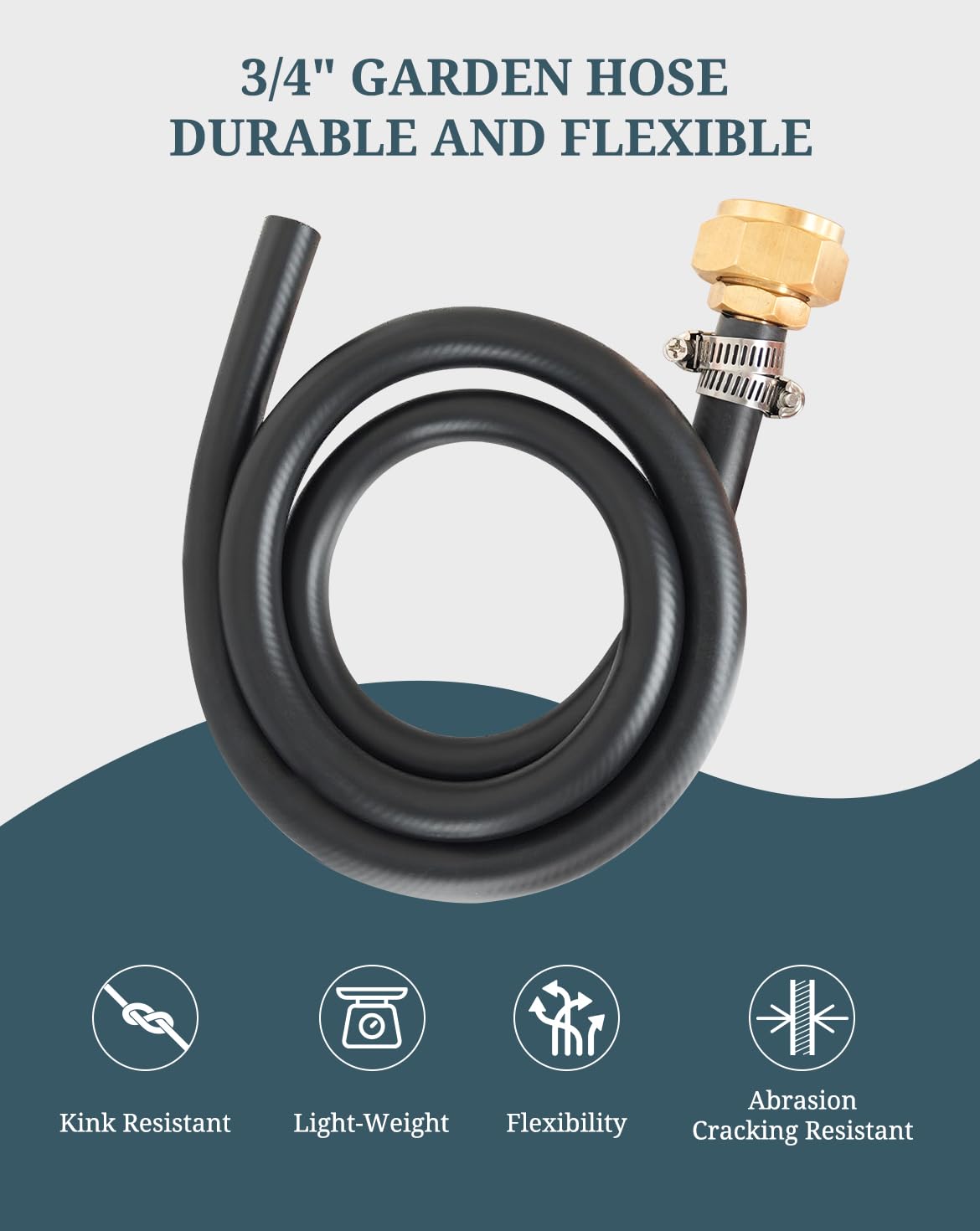 Phivan mop sink hose brass connector close-up highlighting leak-proof design.
