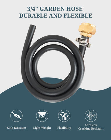 Phivan mop sink hose brass connector close-up highlighting leak-proof design.