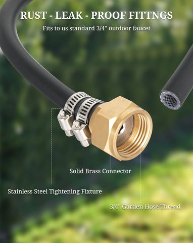 Phivan mop sink hose stainless steel fixture secures hose with confidence.