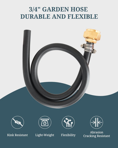 Phivan hose with stainless steel tightening fixture and brass connector for durable, leak-free use