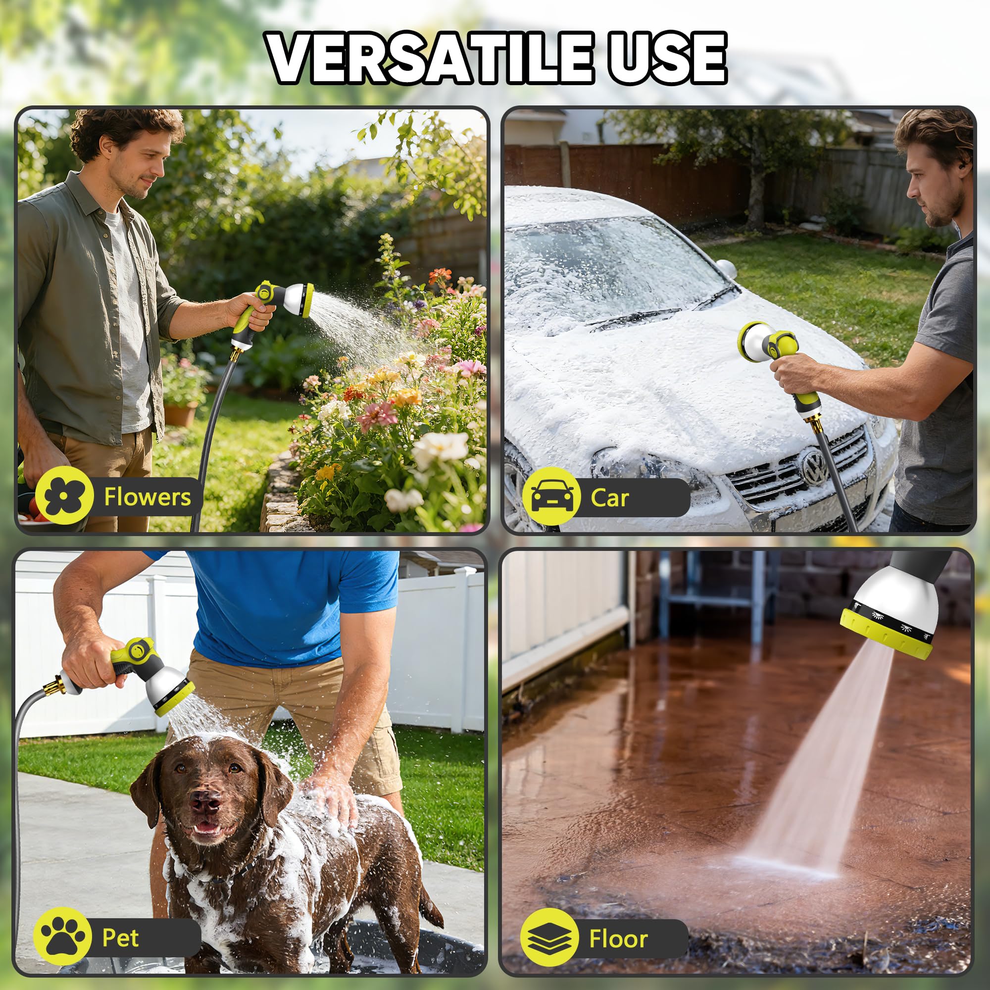 On-wall storage and tangle-free operation for daily outdoor chores with PHLEX PRO.